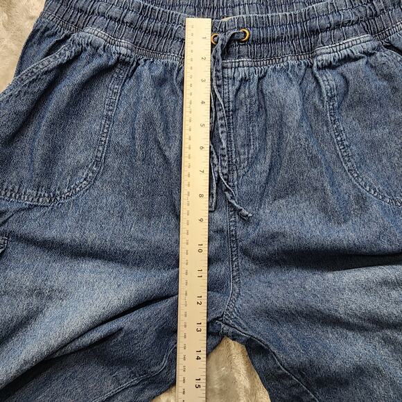 Woman Within Shorts Womens 14W Blue Pull On Convertible Length Cargo Bermuda - Picture 8 of 11